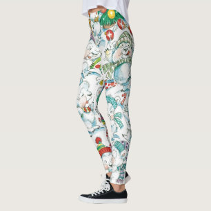 Söt tecknad jul isbjörn pingvin fest leggings