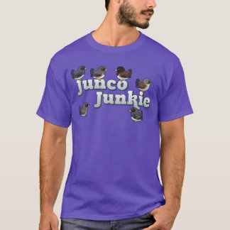 Söt Tecknad Junco Beroende Birdorable Fåglar Mörkö T Shirt