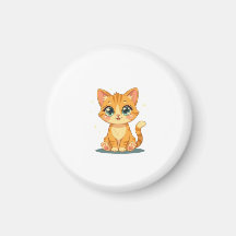 **Söt Tecknad Katt – Bedårande Kitty-illustration*