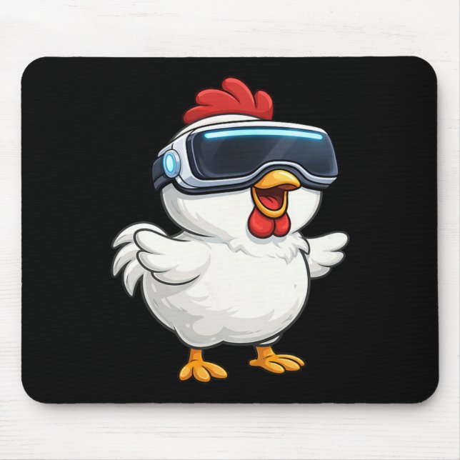 Söt Tecknad Kyckling Vr Spelare  Musmatta (Framsidan)