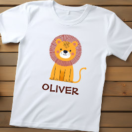 Söt Tecknad Lejon Personlig T Shirt