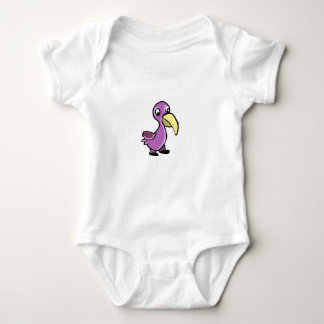 Söt tecknad lila fågel t shirt