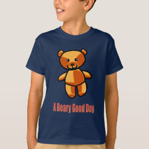Söt Tecknad Nallebjörn Puns Illustration T Shirt