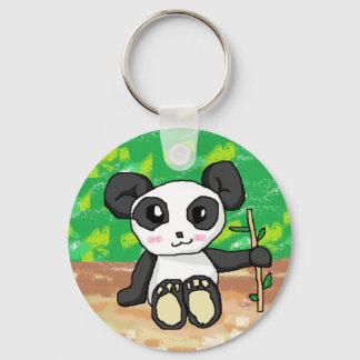 söt tecknad panda nyckelring