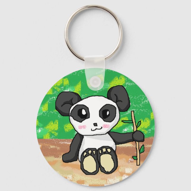söt tecknad panda nyckelring (Framsida)