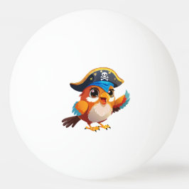 Söt tecknad papegojapirat pingisboll