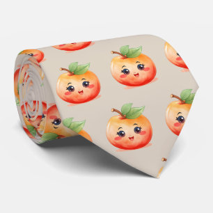 Söt tecknad Peach mönster Slips