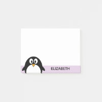 Söt tecknad penguin lavender och svart