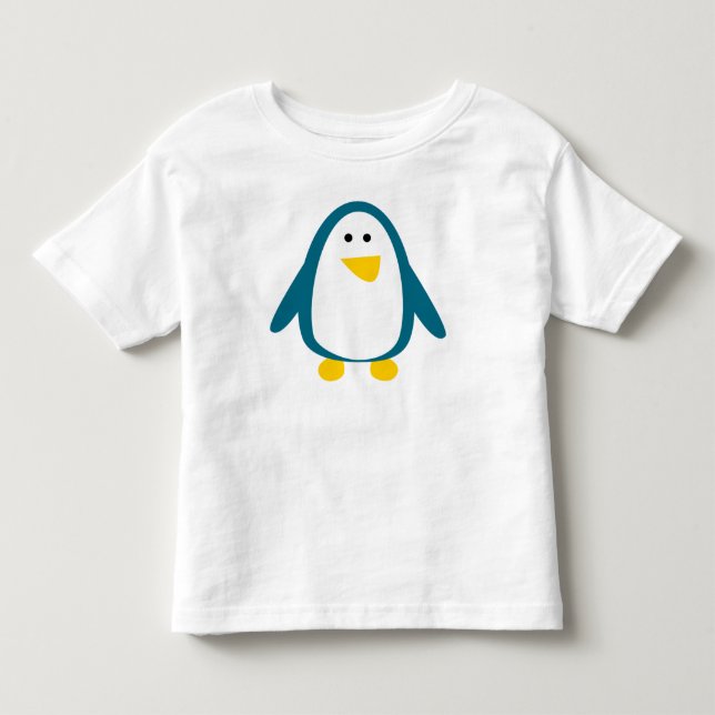 Söt Tecknad Pingvin Tee Shirt (Framsida)