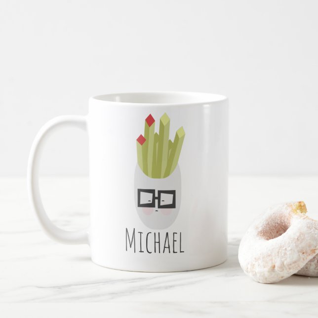 Söt tecknad pommes frites  kaffemugg (Med munk)