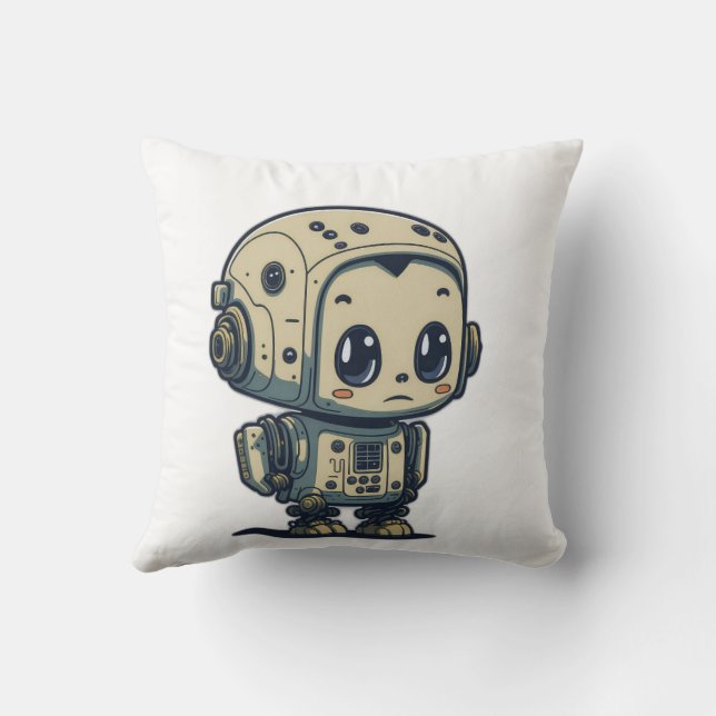 Söt tecknad-robot kudde (Baksida)