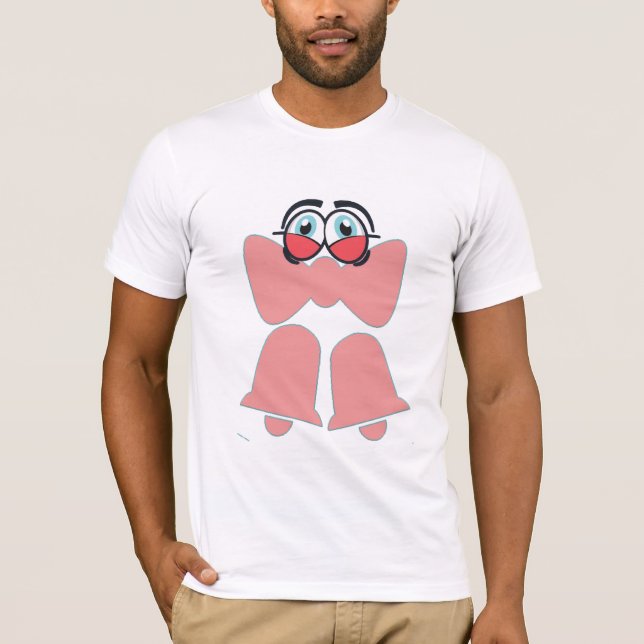 Söt Tecknad Rosa Slinga T Shirt (Framsida)