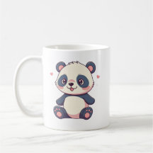 Söt tecknad stil kawaii panda design mugg