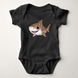 Söt Tecknad Tigerhaj Babydräkt T Shirt