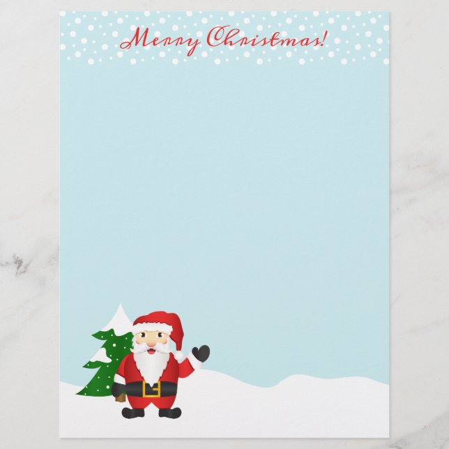 Söt tecknad tomte God Jul (Framsida)