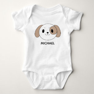 Söt Tecknad Valp Personlig Ansikte T Shirt