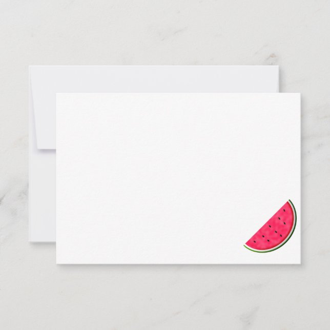 Söt Tecknad Vattenmelon Anpassad Blank Anteckningskort (Framsida)