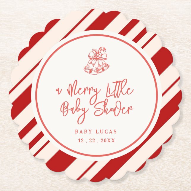 Söt teckning glad liten baby shower tomte  underlägg papper (Framsida)