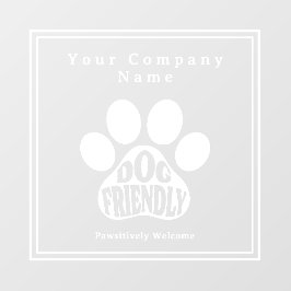 Söt teckning med tassavtryck Hundvänlig skylt Föns
