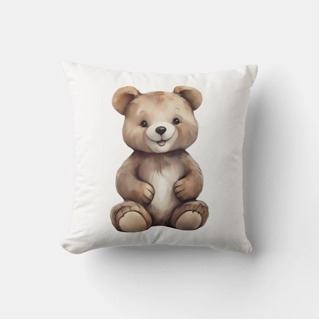 Söt Teddy-kuddfodral Kudde (Framsida)