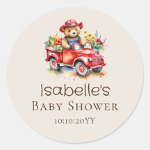 Söt teddy Lokalt odlad Baby Shower Röd Pickup