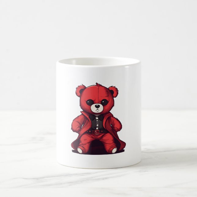 Söt teddy röd pojke kaffemugg (Center)