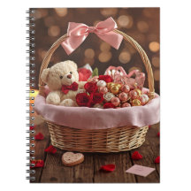 Söt Teddy Rose Korg Valentine Daglig Tacksamhet