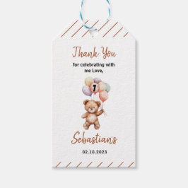 Söt teddybjörn 1-årsdag | Söt björn Presentetikett