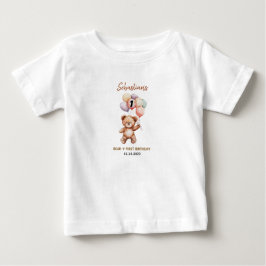 Söt Teddybjörn 1-årsdag | Söt Björn  T Shirt