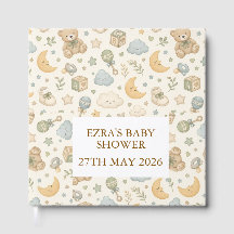 Söt Teddybjörn Baby Shower Gästbok | Könsneutral