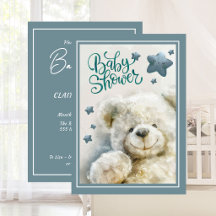 Söt Teddybjörn Baby Shower