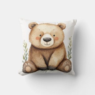 Söt Teddybjörn Baby Shower och barn födelsedagspre Kudde