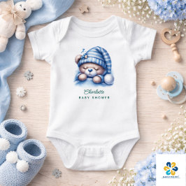 Söt Teddybjörn Baby Shower T Shirt