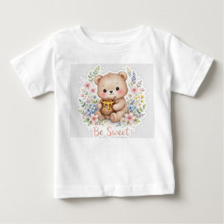 Söt teddybjörn babytröja- var söt t shirt