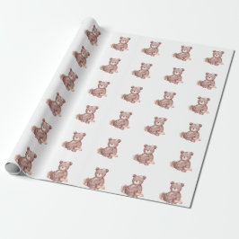 Söt Teddybjörn Bebis Shower Presentpapper