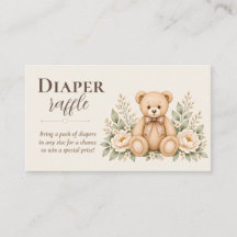 Söt Teddybjörn Blöja Lotteri Baby Shower