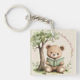 Söt Teddybjörn Bokälskande Bebis Babyshowerfest