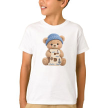 Söt Teddybjörn Initial B Sjöman Pojke T-Shirt