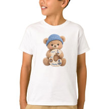 Söt Teddybjörn Initial C Sjöman Pojke T-Shirt