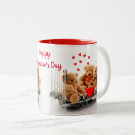 Söt Teddybjörn Kärlek/Alla hjärtans dag Mugg