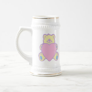 Söt teddybjörn kärlek hjärta sejdel