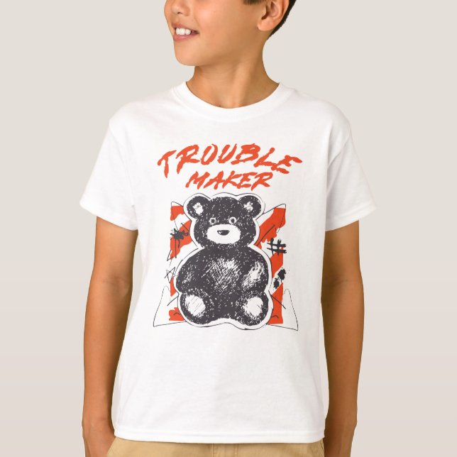 Söt teddybjörn med 'Busfrö' T Shirt (Framsida)