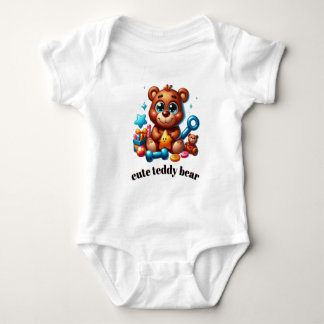 Söt teddybjörn med stjärnleksak – förtjusande Kawa T Shirt