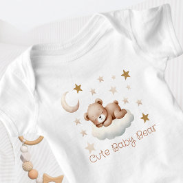 Söt teddybjörn med stjärnor t shirt