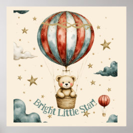 Söt Teddybjörn Nursery  Poster