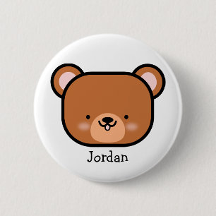 Söt Teddybjörn Personlig Knapp