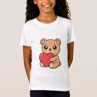 Söt Teddybjörn Porträtt T-Shirt | Estetisk Overs