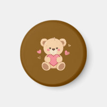 Söt teddybjörn som håller hjärta – Valentinskärlek