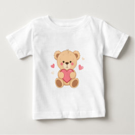 Söt teddybjörn som håller hjärta – Valentinskärlek T Shirt