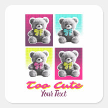 Söt Teddybjörn Stil Färgrik Björn Mönster Design